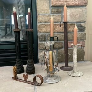 Vintage candlesticks, variety